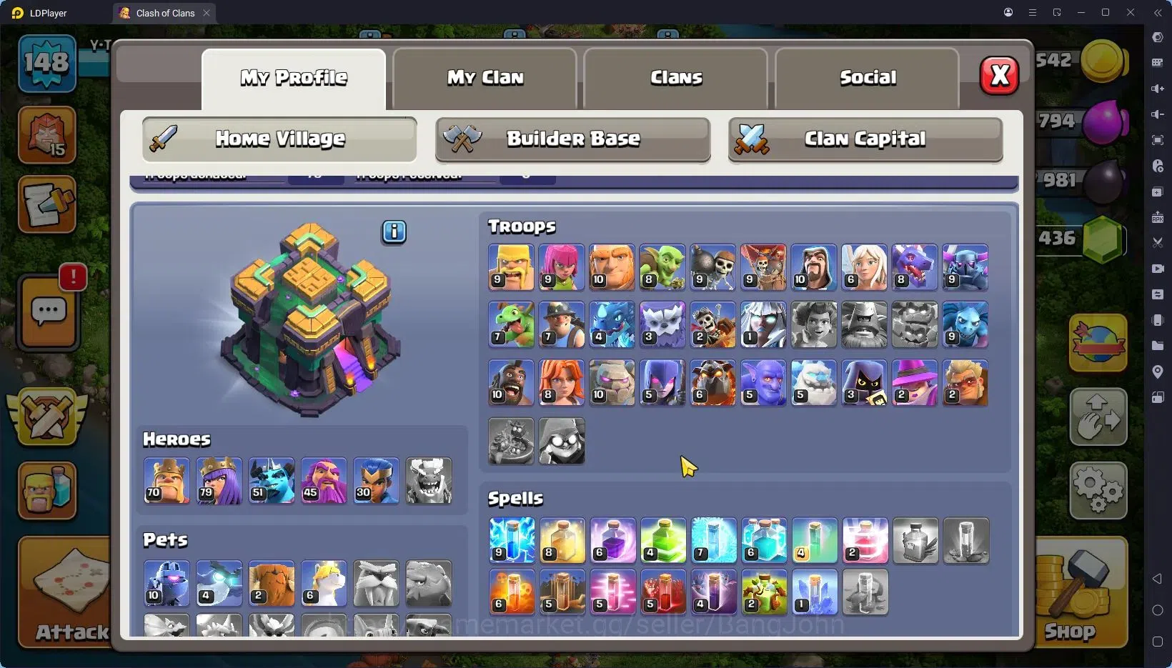 Clash of Clans Accounts TH 14-BH 9|LVL148|BK70,AQ79,MP51,GW45,RC30|BM217,B image 1