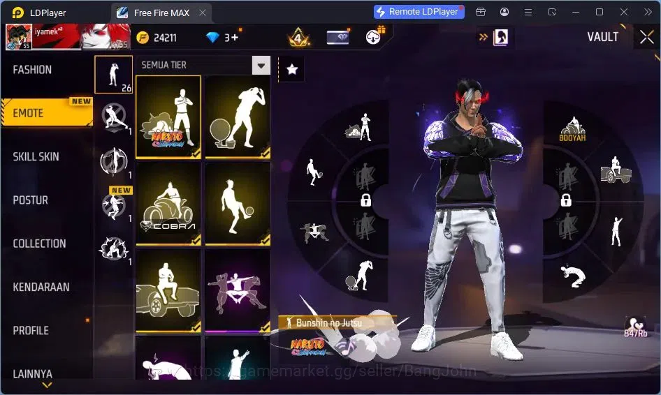 Free Fire Accounts Indonesia | Vault 155 | SG GURUN PASIR | SG LUMUT  image 15