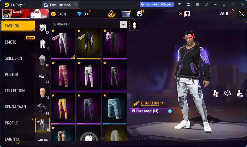 Free Fire Accounts Indonesia | Vault 155 | SG GURUN PASIR | SG LUMUT  image 17