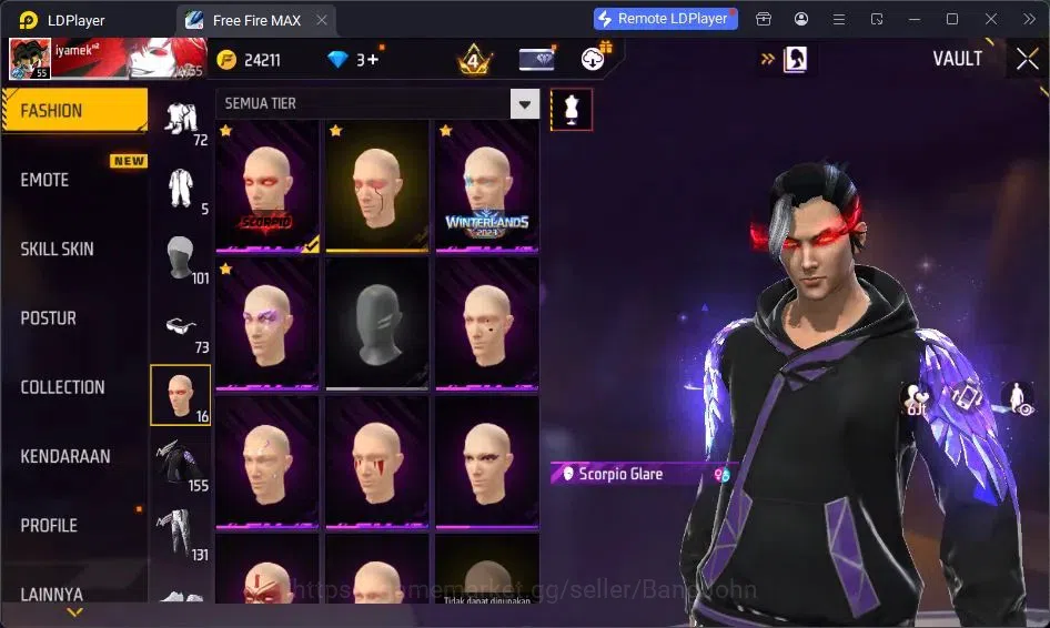 Free Fire Accounts Indonesia | Vault 155 | SG GURUN PASIR | SG LUMUT  image 19