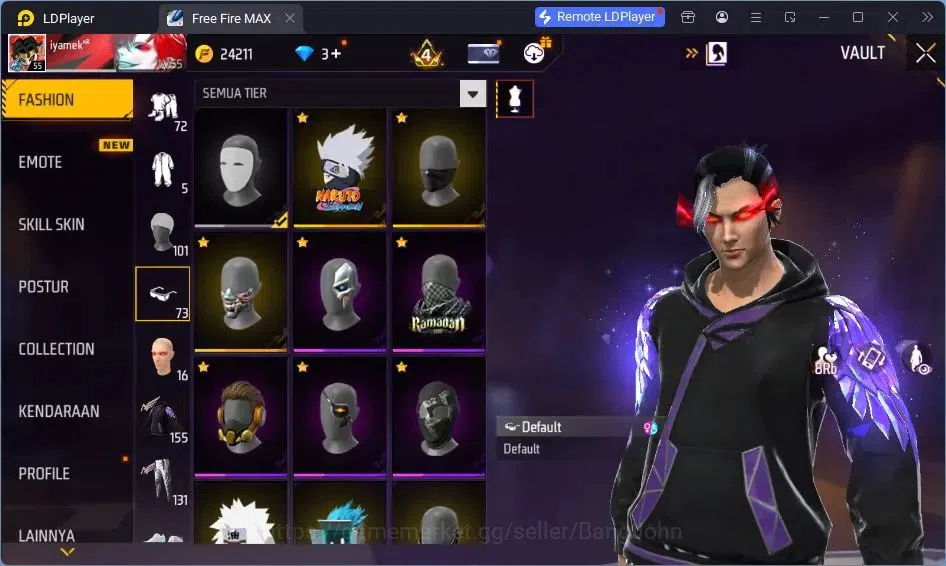 Free Fire Accounts Indonesia | Vault 155 | SG GURUN PASIR | SG LUMUT  image 20