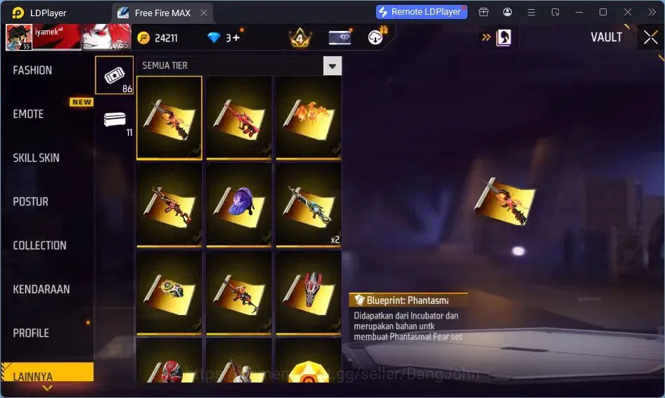 Free Fire Accounts Indonesia | Vault 155 | SG GURUN PASIR | SG LUMUT  image 7