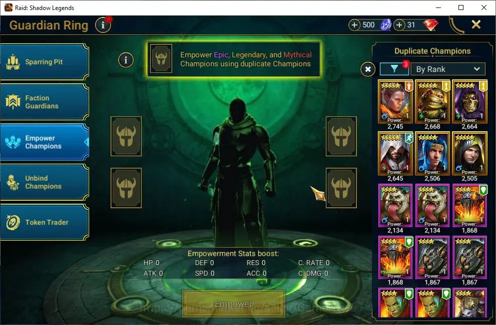 Raid: Shadow Legends Accounts Lv32 793K Power|1 Mythic[Toshiro]+23 Legend(Martyr image 15