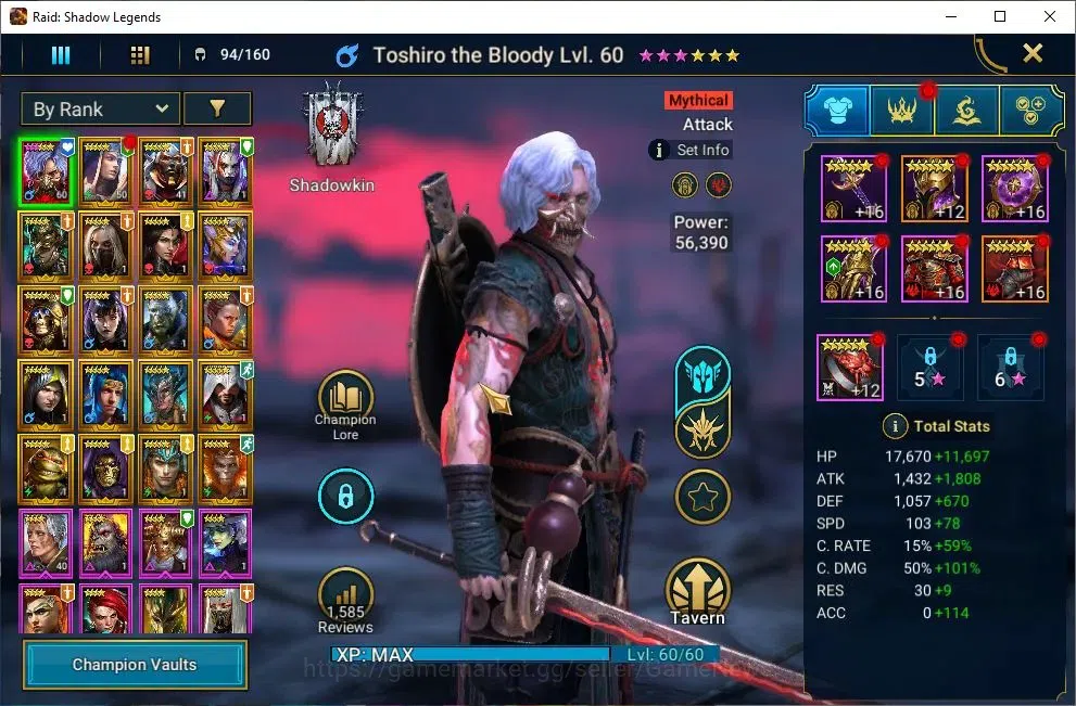 Raid: Shadow Legends Accounts Lv32 793K Power|1 Mythic[Toshiro]+23 Legend(Martyr image 3