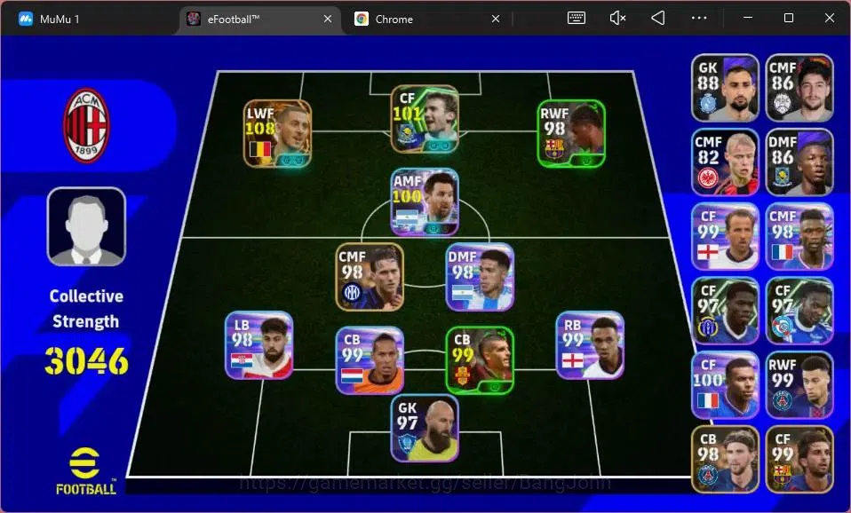 eFootball Accounts Android|PW 3046 | Lionel Messi, Eden Hazard, Andri image 2