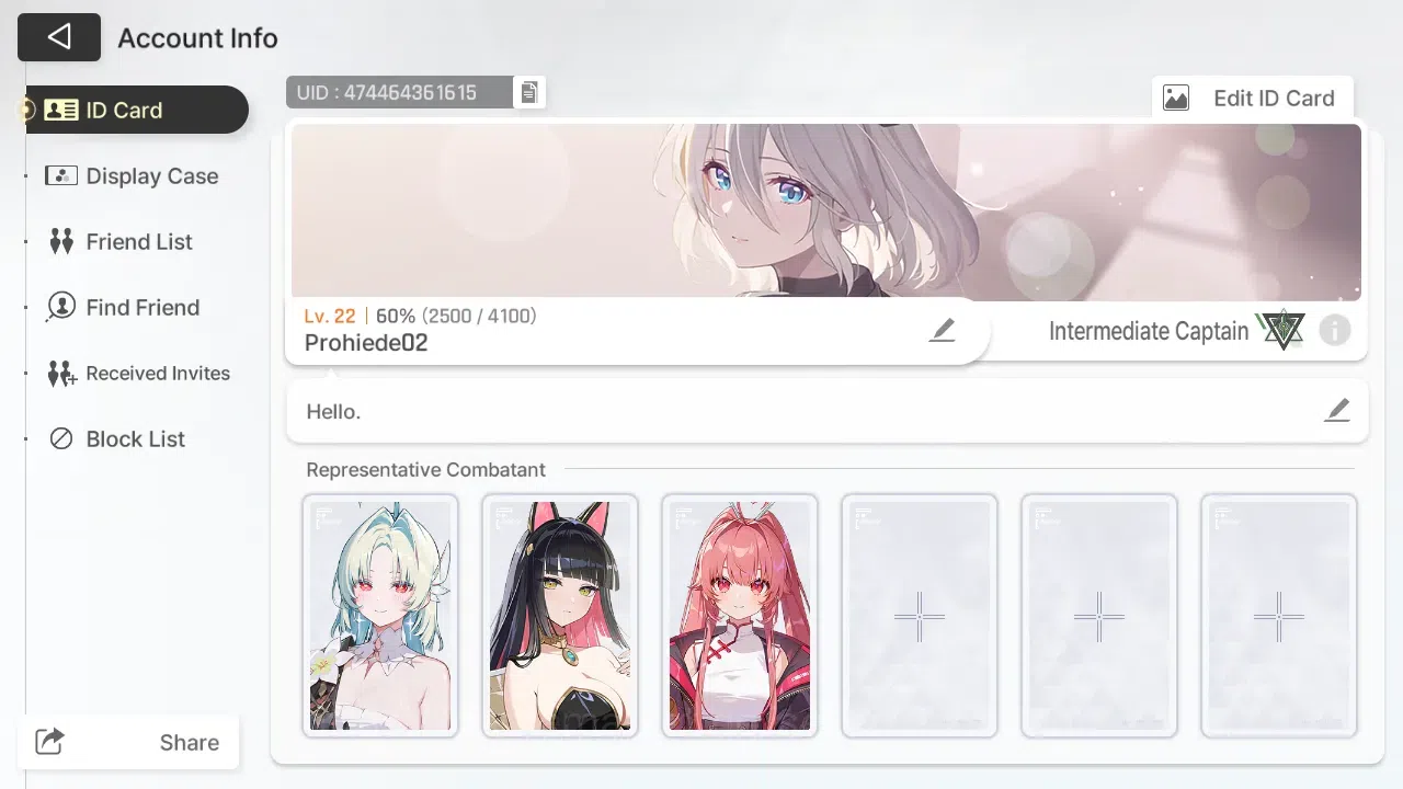 Chaos Zero Nightmare Accounts Global | Lvl 22 | 3 SSR | Heidemarie | Rita | Mei Lin | Partner Tina | More Details Check SS 11