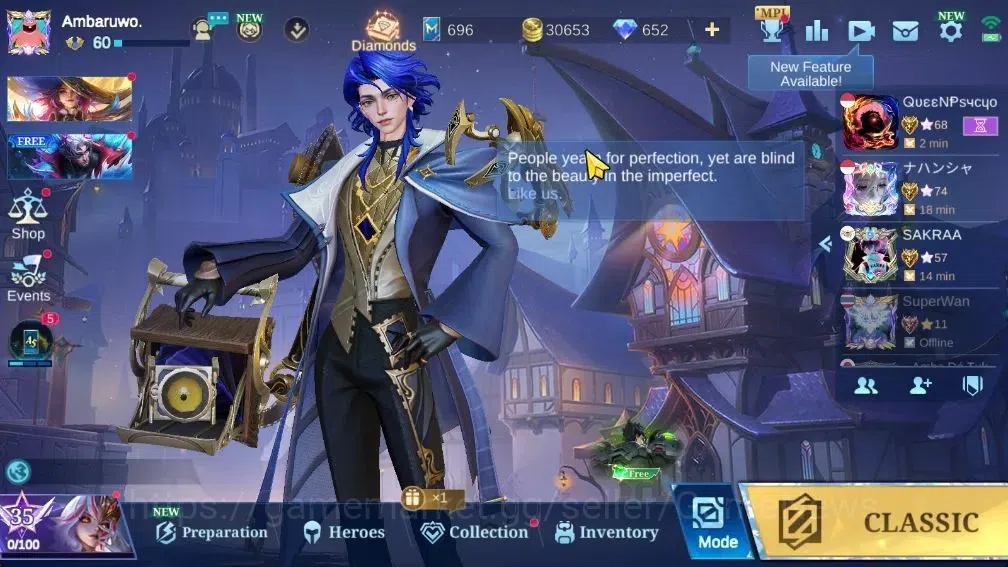 Mobile Legends: Bang Bang Accounts Hero 116|Skin 232|High Immo 123|Prime Granger,KOF image 1