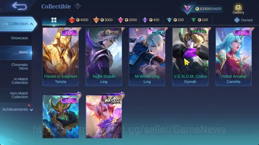 Mobile Legends: Bang Bang Accounts Hero 116|Skin 232|High Immo 123|Prime Granger,KOF image 11