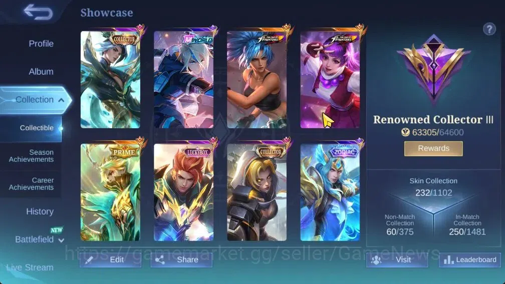 Mobile Legends: Bang Bang Accounts Hero 116|Skin 232|High Immo 123|Prime Granger,KOF image 3