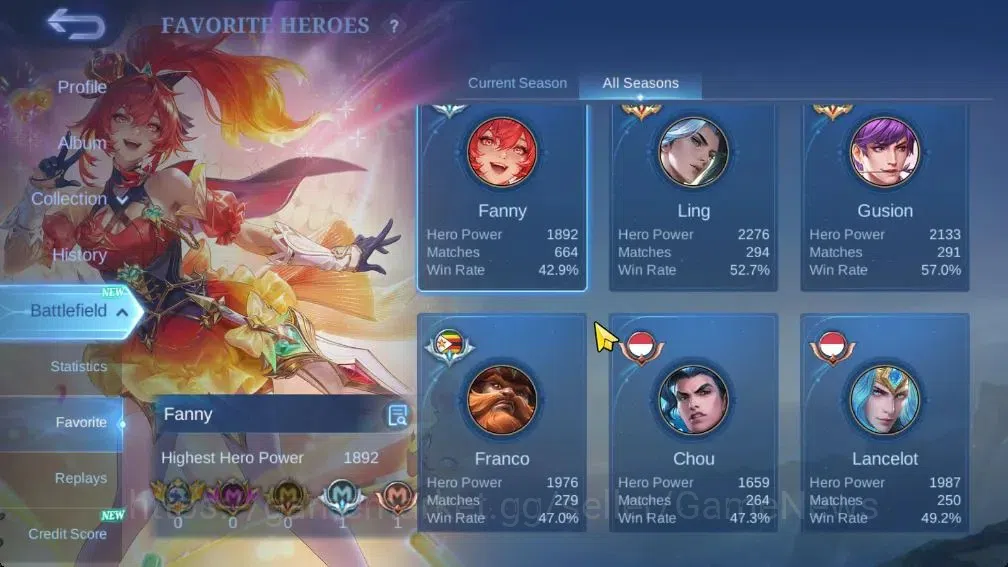 Mobile Legends: Bang Bang Accounts Hero 116|Skin 232|High Immo 123|Prime Granger,KOF image 5