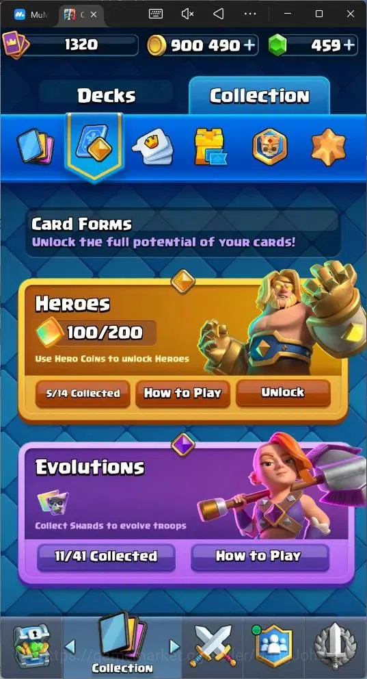 Clash Royale Accounts Global |CL 1320|KTL 13|Trophy 8019|117 Cards|1 MAX image 15