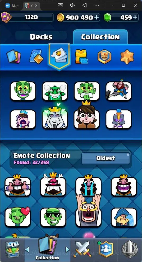Clash Royale Accounts Global |CL 1320|KTL 13|Trophy 8019|117 Cards|1 MAX image 17