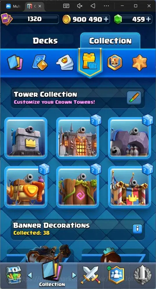 Clash Royale Accounts Global |CL 1320|KTL 13|Trophy 8019|117 Cards|1 MAX image 18