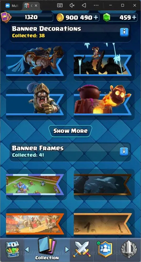 Clash Royale Accounts Global |CL 1320|KTL 13|Trophy 8019|117 Cards|1 MAX image 19