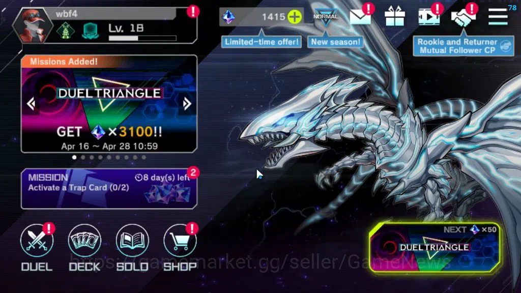 Yu-Gi-Oh! Master Duel Accounts Lv 18|20 Deck|VSK9,SkyStriker,DracotailMaid,Yummys image 1