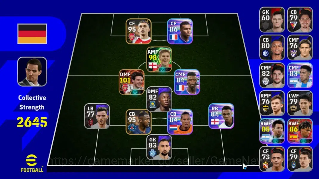 eFootball Accounts Legends & Iconic Players Android|BigTime Declan Rice,Epic Steven Gerrard,ShowTime TFFC26 Lionel 1