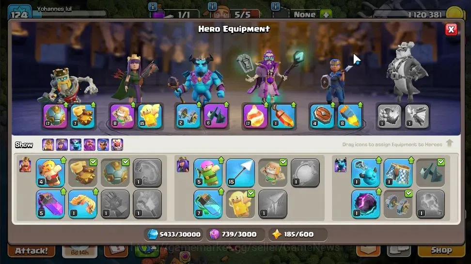Clash of Clans Accounts LV 124|TH 13 - BH 8|Limited Skin|HH 7|BK 65,AQ 61, image 14