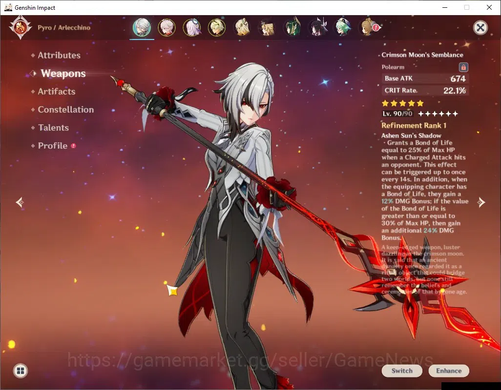 Genshin Impact Accounts ASIA|AR 57|Rate On|7 Limit+7 (*5Wep)|[ArlecchinoC1 image 4