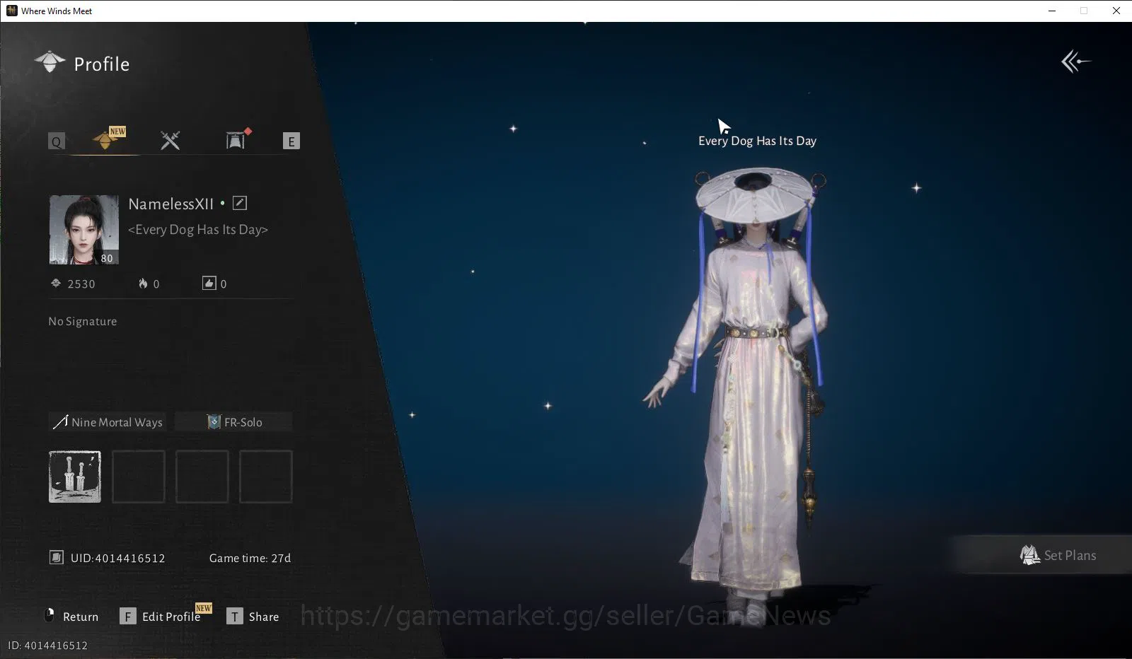 GLOBAL|Lv 80|GS 20k|Nameless Sword,Infernal Twinblades+100% Oddt|Maples Sorrow|Mounts Snow Oath|MC Female|Netease|(WWM838) Where Winds Meet Accounts GLOBAL|Lv 80|GS 20k|Nameless Sword,Infernal Twinbl image 1