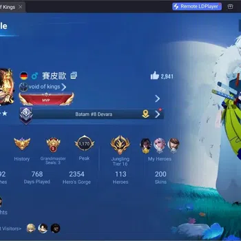 Honor of Kings Accounts Rare Skin Global|113H 200S|Precious Collab:AOT Allain,Sima Yi Inuyasa|2 Legend:Zilong,Musashi|2 SXD