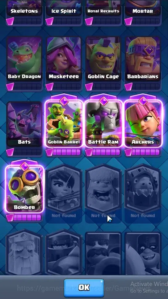 Clash Royale Accounts Lvl 376|KTL 9|Trophy 3035|Card 47|Limited Skin|1 H image 11