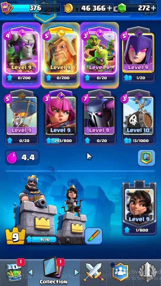 Clash Royale Accounts Lvl 376|KTL 9|Trophy 3035|Card 47|Limited Skin|1 H image 4
