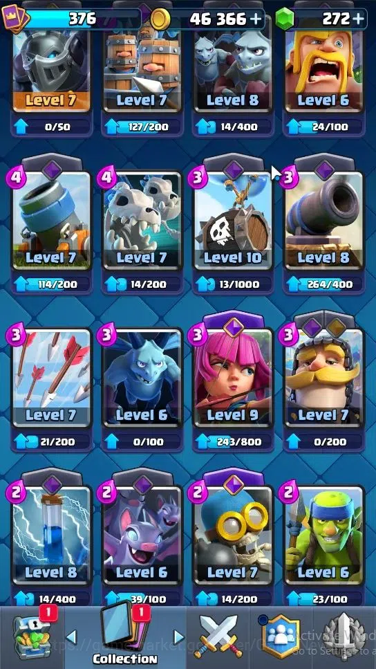 Clash Royale Accounts Lvl 376|KTL 9|Trophy 3035|Card 47|Limited Skin|1 H image 7