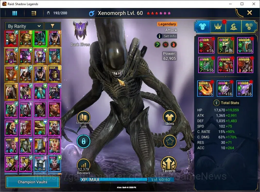 Raid: Shadow Legends Accounts Lv65|1,7M PWR|1 Mythic Lazarius|12 Legend Combo 2 image 5