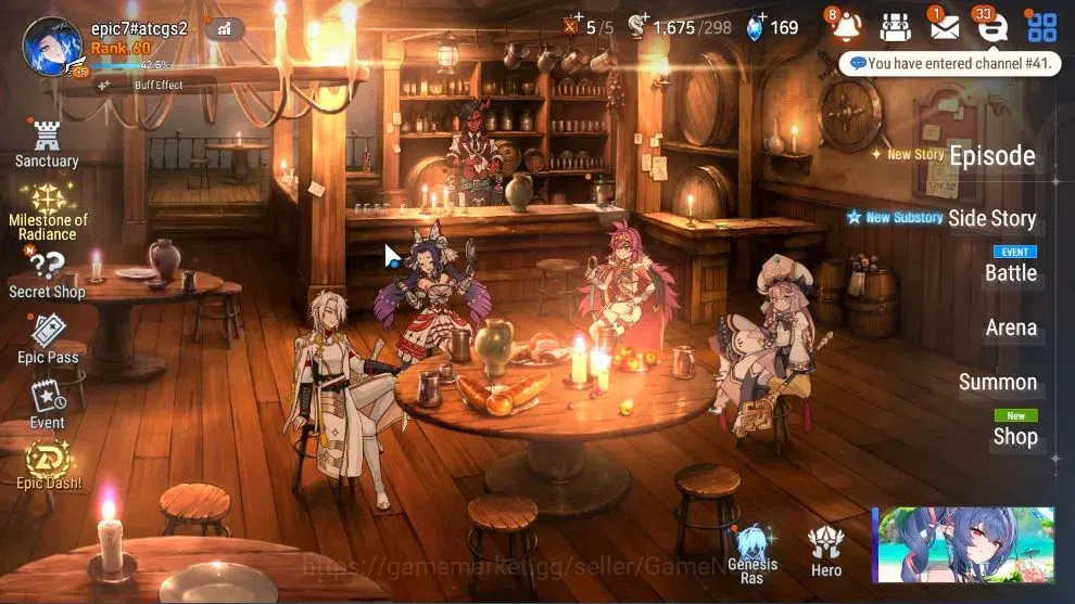 Epic Seven Accounts GLOBAL UnVerif|13 ML(Rhiana&Lucil,EIlynav,SSez,LW image 1