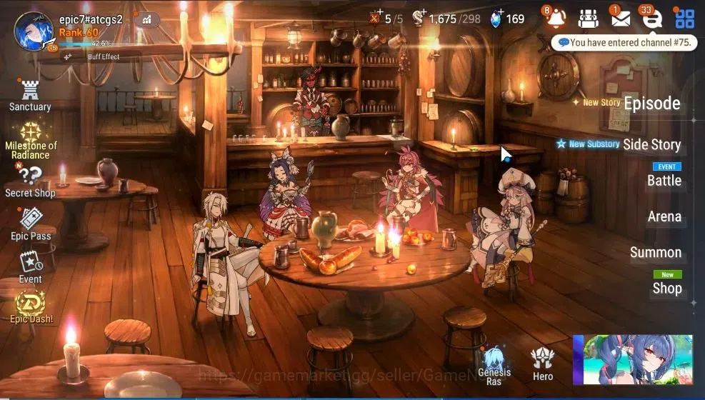 Epic Seven Accounts GLOBAL UnVerif|13 ML(Rhiana&Lucil,EIlynav,SSez,LW image 2