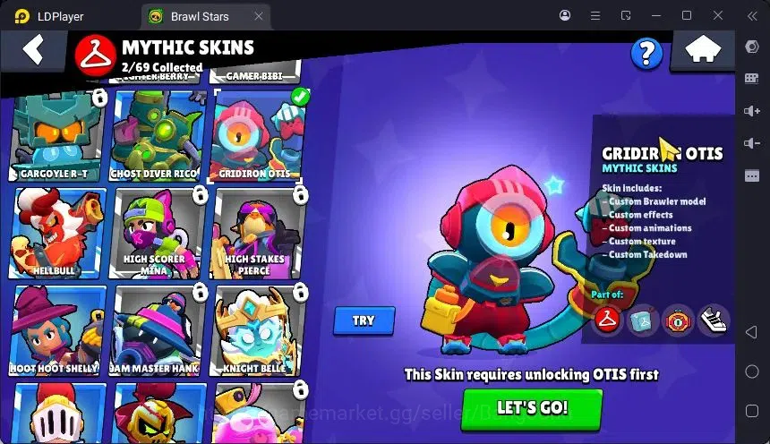 Brawl Stars Accounts Trophy 4633 |33 Brawler|2 Max Hc(Shelly,EMZ)|2 Legend(Nita,Shelly),2Mythic(Tara,Otis),3 Epic Skin|18895 17