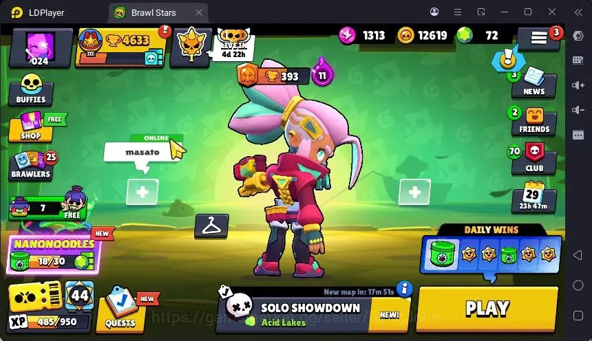 Brawl Stars Accounts Trophy 4633 |33 Brawler|2 Max Hc(Shelly,EMZ)|2 Legend(Nita,Shelly),2Mythic(Tara,Otis),3 Epic Skin|18895 2