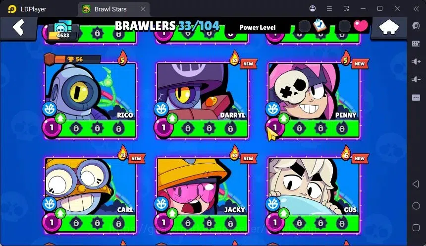 Brawl Stars Accounts Trophy 4633 |33 Brawler|2 Max Hc(Shelly,EMZ)|2 Legend(Nita,Shelly),2Mythic(Tara,Otis),3 Epic Skin|18895 9