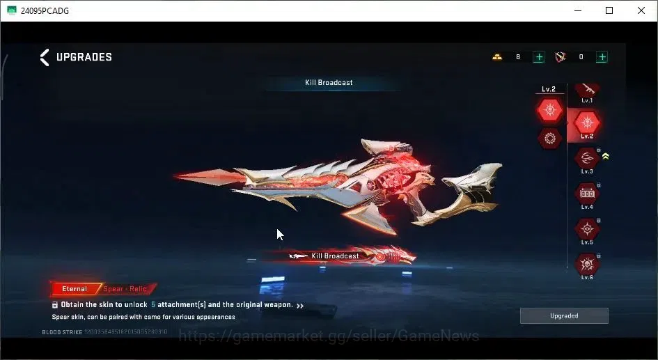 Blood Strike Accounts ASIA|3 ETERNAL[M700 Lv4,DEagle,Spear Lv2]|Collab B image 12