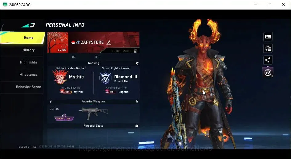 Blood Strike Accounts ASIA|3 ETERNAL[M700 Lv4,DEagle,Spear Lv2]|Collab B image 2
