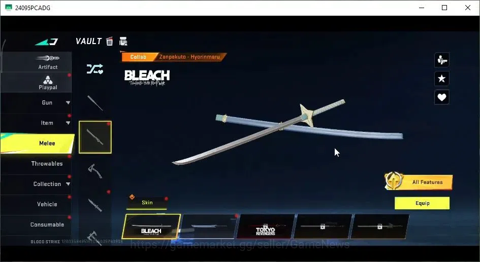 Blood Strike Accounts ASIA|3 ETERNAL[M700 Lv4,DEagle,Spear Lv2]|Collab B image 5