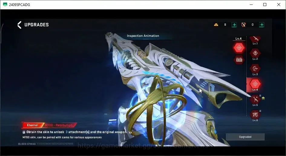 Blood Strike Accounts ASIA|3 ETERNAL[M700 Lv4,DEagle,Spear Lv2]|Collab B image 7