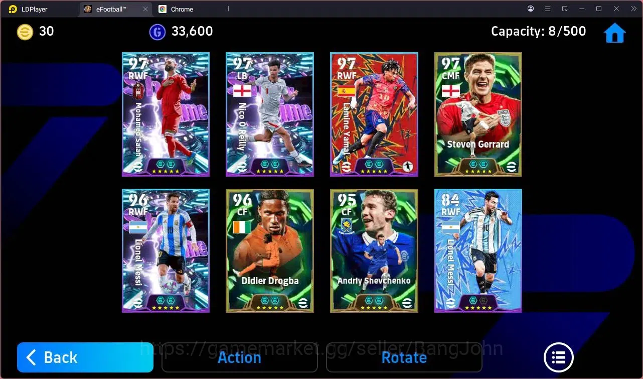 eFootball Accounts Legends & Iconic Players Mobile |PW 3141|Epic Gerrard,Drogba,Shevchenko|Showtime Salah,Reilly,Yamal,Messi 4