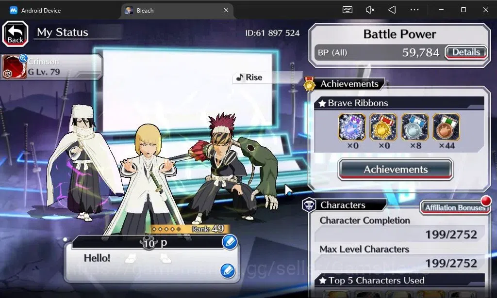 Bleach: Brave Souls Accounts [GLOBAL]6K Orbs+Fresh All Story|Shinji TYBW26,Renj image 2