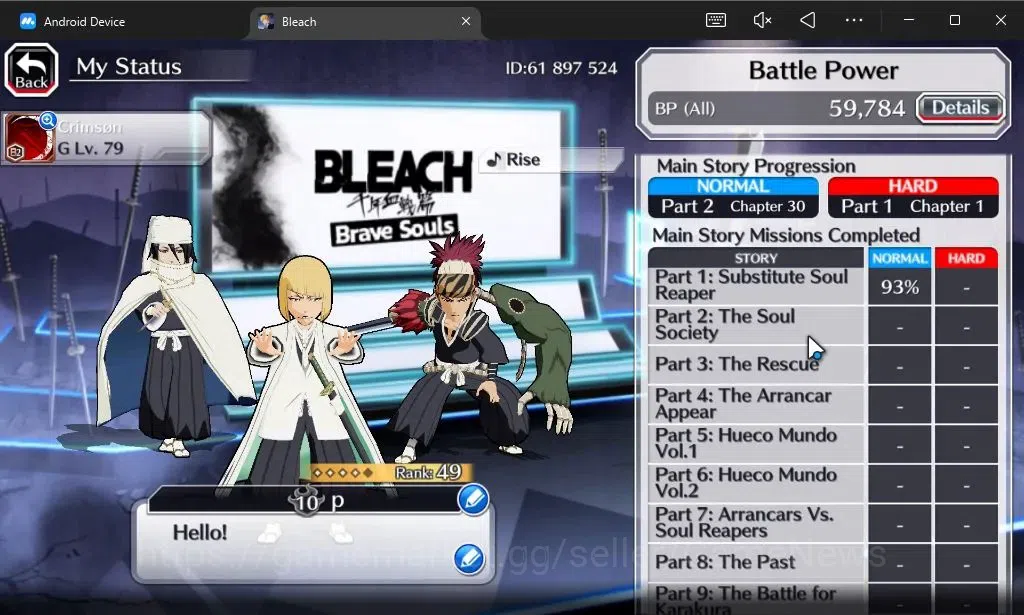 Bleach: Brave Souls Accounts [GLOBAL]6K Orbs+Fresh All Story|Shinji TYBW26,Renj image 4