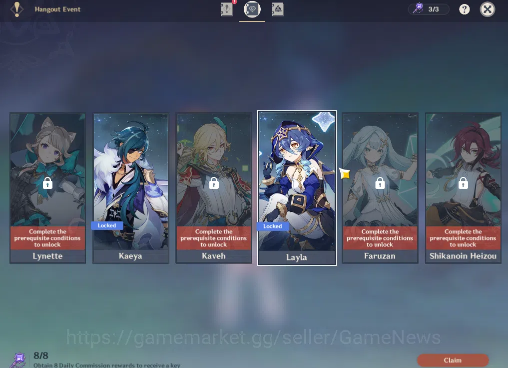 Genshin Impact Accounts ASIA|AR 55|7 Limited +3(*5Weapon)|Skirk,Varka,Xilo image 15