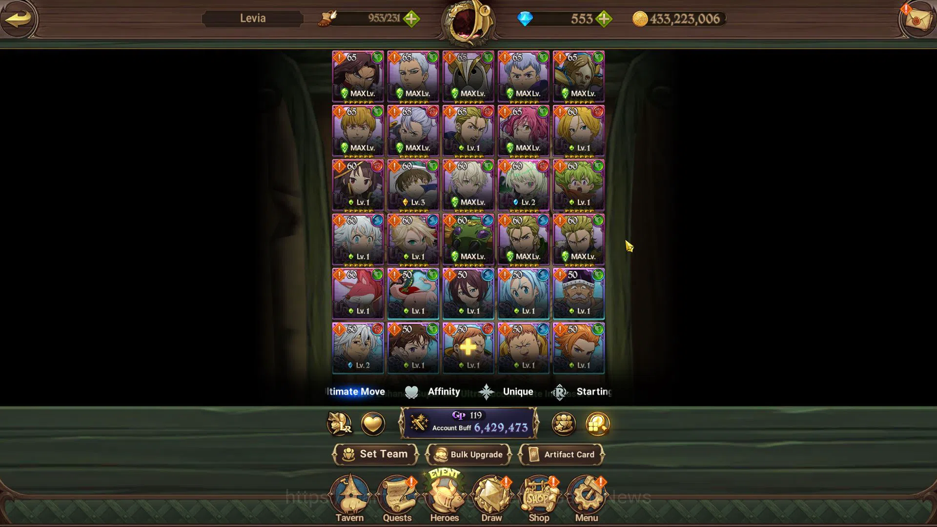 The Seven Deadly Sins: Grand Cross Accounts Midgame Asia|6,4M CC|553 DM+37 LS|4 LR +14 UR+Many 12