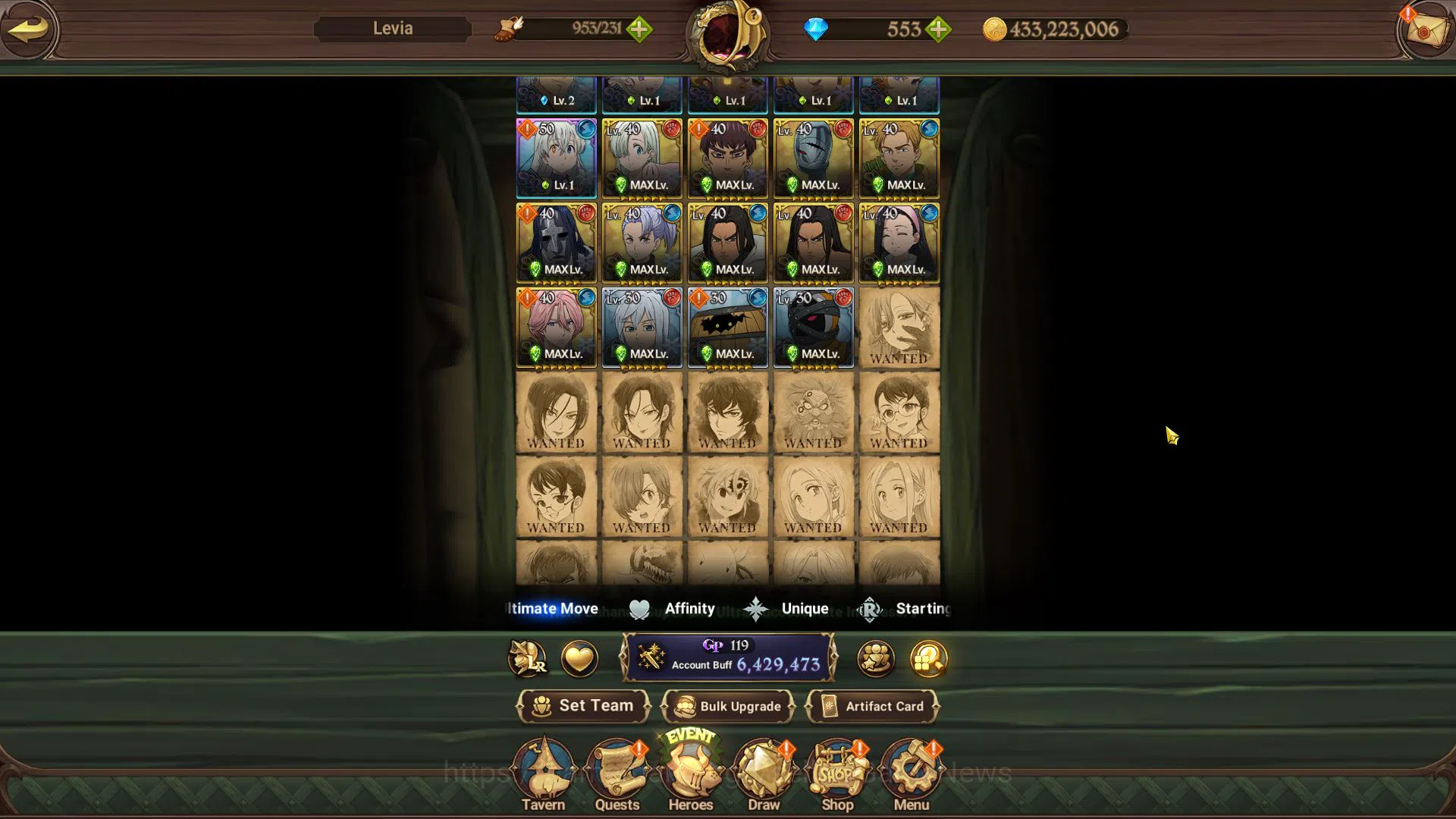 The Seven Deadly Sins: Grand Cross Accounts Midgame Asia|6,4M CC|553 DM+37 LS|4 LR +14 UR+Many 13