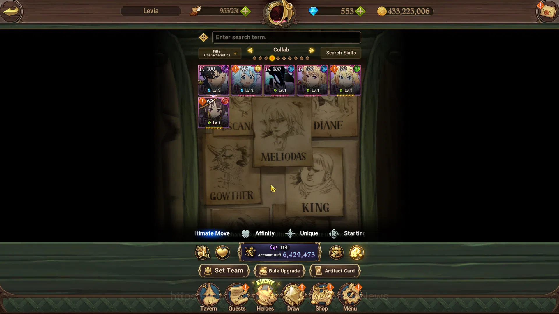The Seven Deadly Sins: Grand Cross Accounts Midgame Asia|6,4M CC|553 DM+37 LS|4 LR +14 UR+Many 5