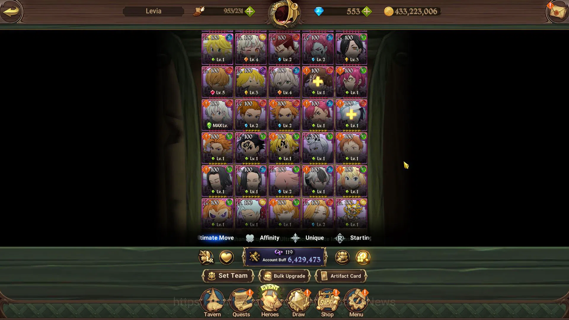 The Seven Deadly Sins: Grand Cross Accounts Midgame Asia|6,4M CC|553 DM+37 LS|4 LR +14 UR+Many 7