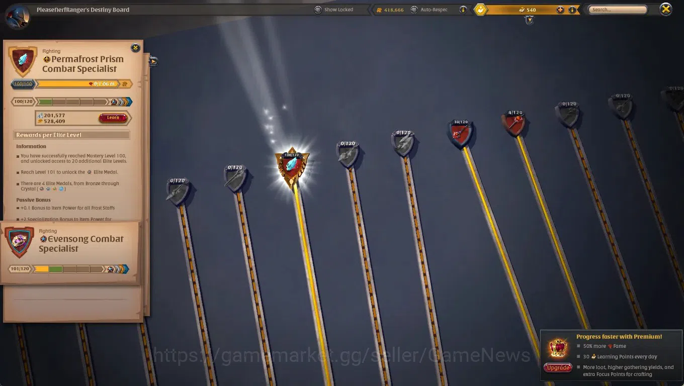 Albion Online Accounts EU|1.09B Fame|Almost ALL Gear 100/120|ALL Gather T image 17