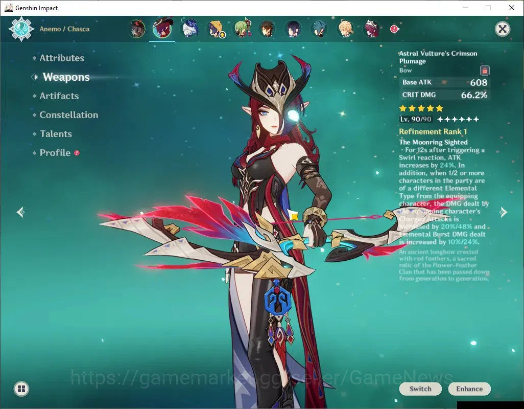 Genshin Impact Accounts ASIA|AR 56|7 Limited + 7 (*5Weapon)|Chasca+Signatu image 5