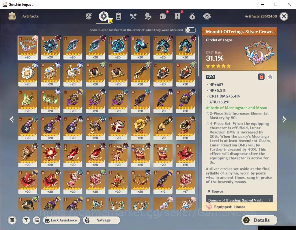 Genshin Impact Accounts ASIA|AR 56|7 Limited + 7 (*5Weapon)|Chasca+Signatu image 7
