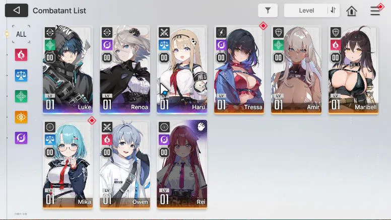 Chaos Zero Nightmare Accounts GLOBAL Verif | Lv05 |Starter Luke,Renoa,Haru + 2SR image 4