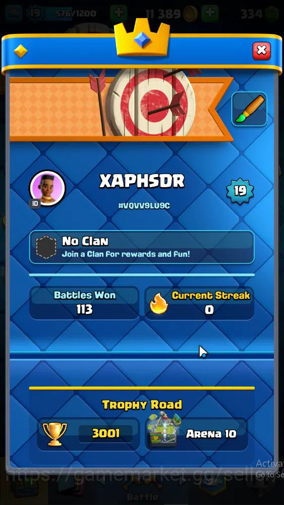 Clash Royale Accounts Lv 19|Trophy 3001|KTL 8|Limited Skin|Card 47|2 EVO image 2
